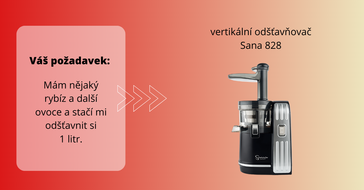 šnekový odšťavňovač Sana 828