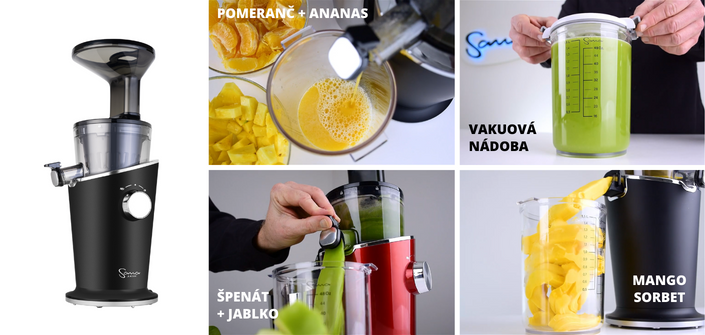 šnekový odšťavňovač Sana Juicer 848